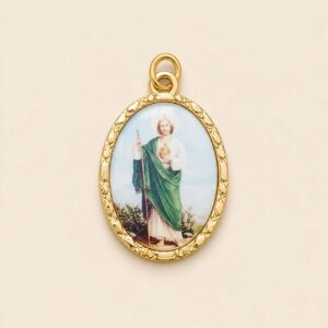 MEDALLA METAL DORADA 22 MM SAN JUDAS TADEO